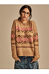 Fair Isle Crew Neck In Camel