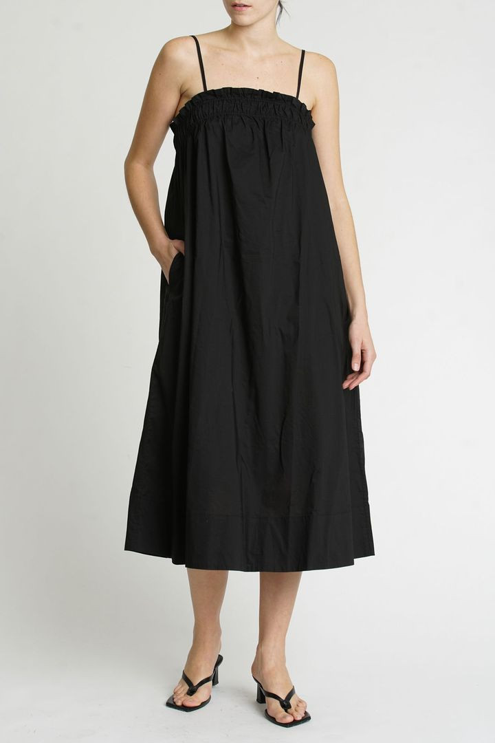 Farrah Ruffle Top Dress Noir