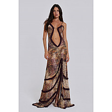 Fatale Maxi Dress in Sunrose