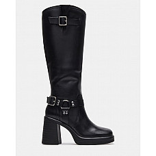 Francine Black Leather Boots 