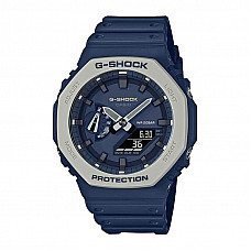 G-Shock Earth Tone Blue Octagon Bezel Watch, 48.5mm