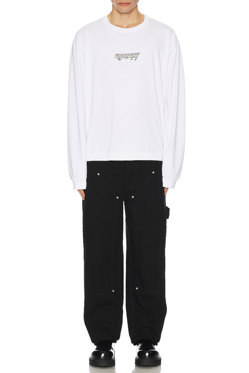 Givenchy Boxy Fit Long Sleeves Tee in White
