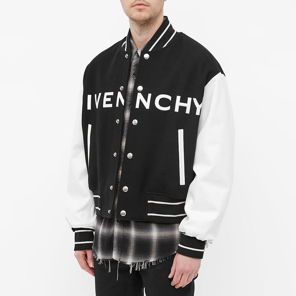 Givenchy Logo Leather Varsity Jacket 