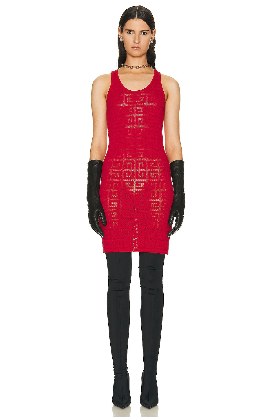 Givenchy Sleeveless Mini Dress in Red