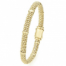 Gold Station 6mm Caviar Bracelet