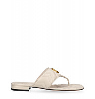 Gucci 15mm Double G leather thong sandals