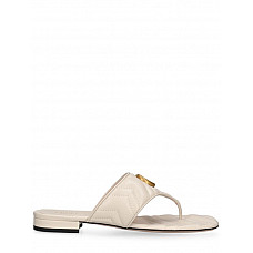 Gucci 15mm Double G leather thong sandals