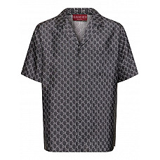 Gucci Gg Print Silk Shirt