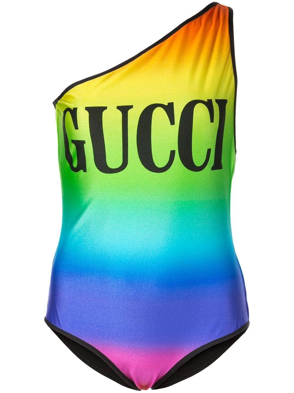Gucci One-Shoulder Swimsuit