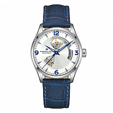 Hamilton Jazzmaster Open Heart Blue Leather Automatic Watch, 42mm