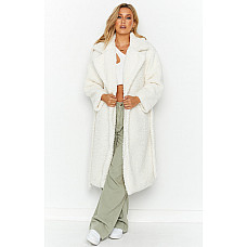 Harlen White Teddy Coat