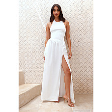 Hello Molly Exclusively For You Halter Maxi Dress White