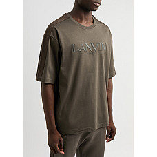 LANVIN Logo-embroidered cotton T-shirt