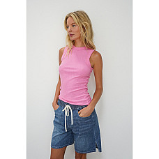 Elia Rib Tank Pink