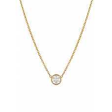 Large Bezel Diamond Necklace