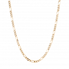 Large Gold Figaro Chain Necklace