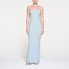 Long Slip Dress In Blue