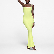 Long Slip Dress In Lemonade