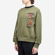 Maharishi Dragon Map Vintage Crew Sweat