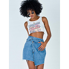 Malika Dark Denim Mini Skirt 