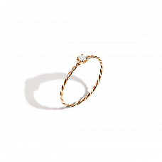 Midi Stackable Twist Diamond Ring