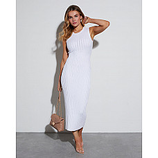 Miller Sleeveless Ribbed Midi Dress