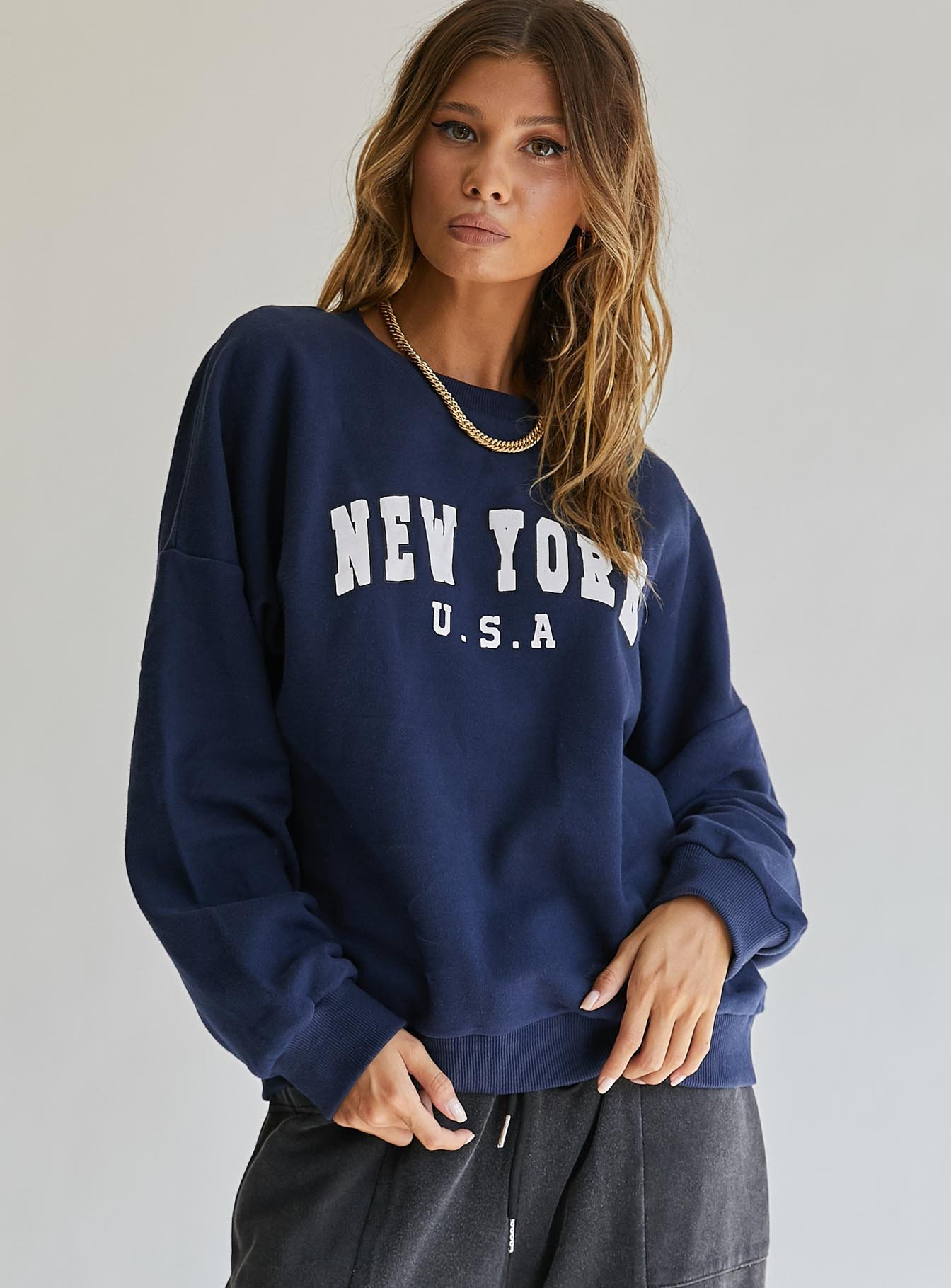 NEW YORK Navy Blue Sweater 