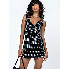 Nellie Mini Dress Black Polka Dot