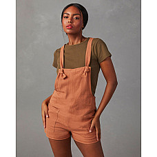 Northwest Cotton Linen Pocketed Romper