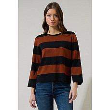 Gary Striped Long Sleeve Sweater