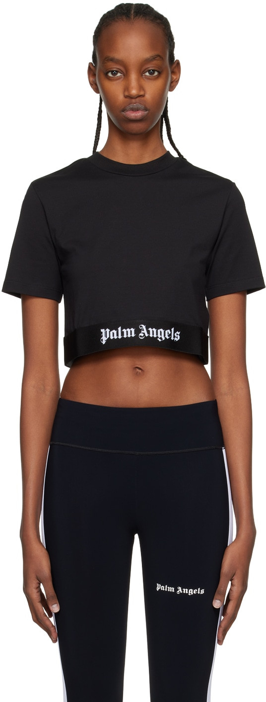 Palm Angels Black Cropped T-Shirt