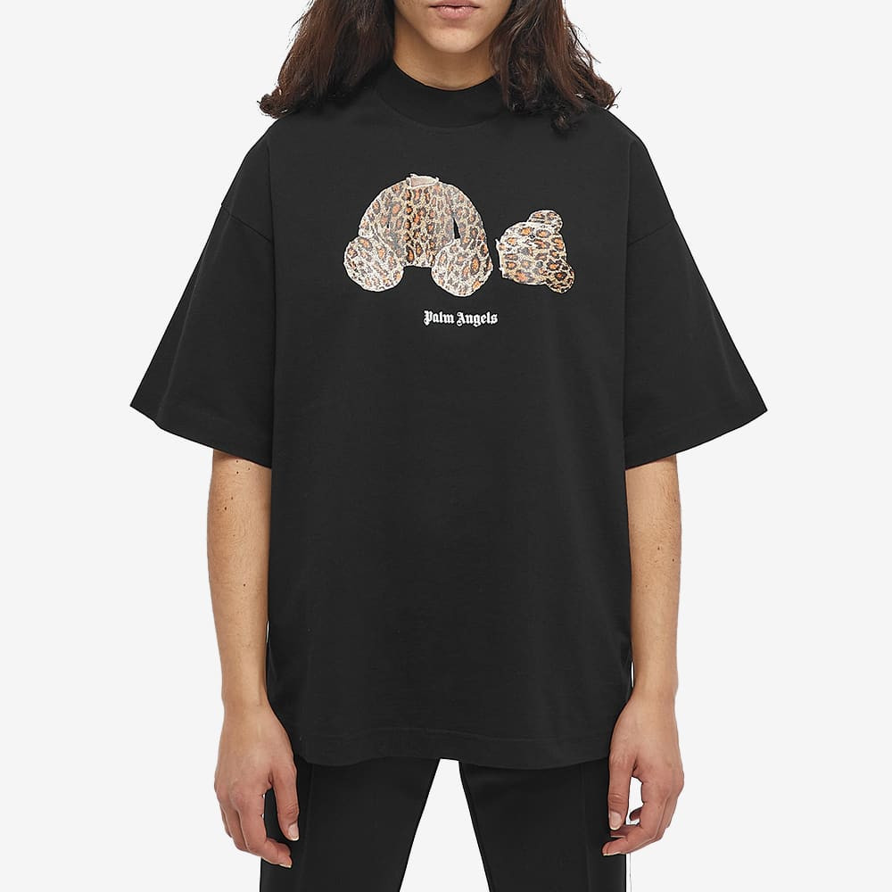 Palm Angels Loose Fit Leopard bear Tee