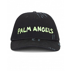 Palm Angels Seasonal Logo Cap in Black