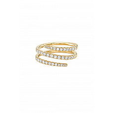 Pave Diamond Spiral Ring