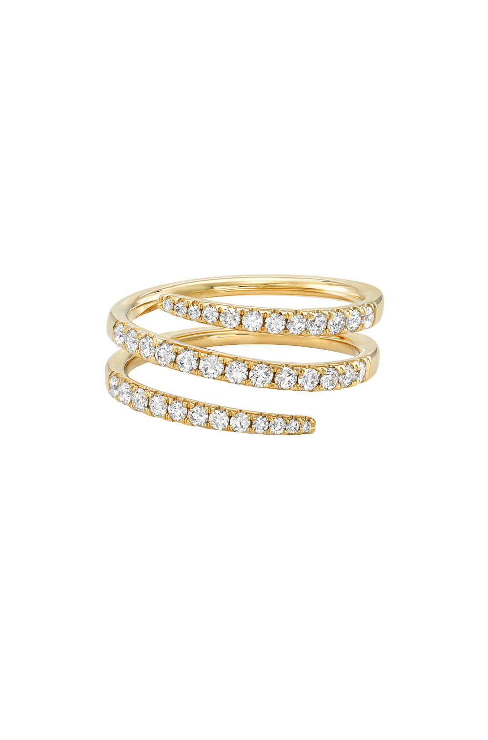 Pave Diamond Spiral Ring