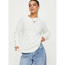 Pierce Pointelle Sweater Cream