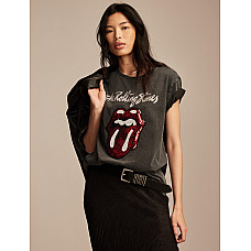 Rolling Stones Sequin Boyfriend Tee