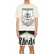 Rhude Azur Mirror Tee in Cream