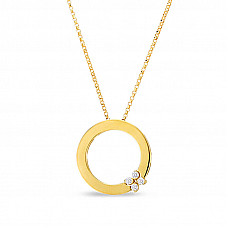 Roberto Coin Love In Verona Diamond Circle Of Life Necklace 18K