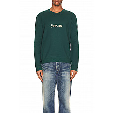 Saint Laurent Classique Old School Sweater in Green