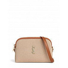 Saint Laurent Mini Gaby Zipped Cotton Pouch With Chain