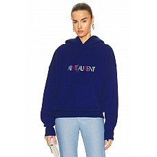 Saint Laurent Oversized Hoodie in Blue