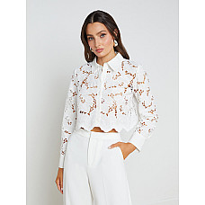 Seychelle Lace Cropped Blouse