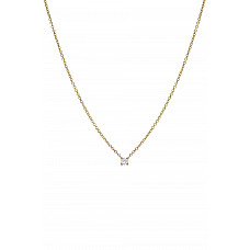 Small 4 Prong Diamond Necklace