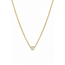 Small Bezel Diamond Necklace