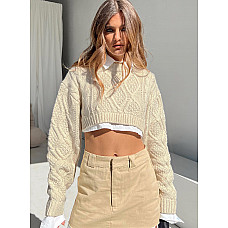 Sonny Cropped Sweater Cream