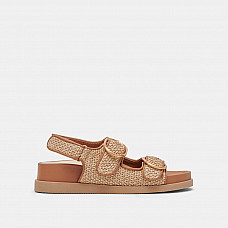 Starla Sandals Tan Multi Woven