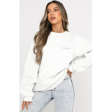 Steal Your Heart Oversized Sweater Grey Marle