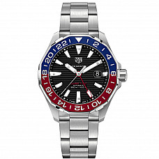 TAG Heuer Aquaracer Calibre 7 GMT Automatic Mens Black Steel Watch