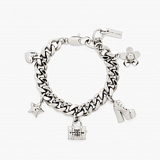 The Mini Icon Charm Bracelet in Light Antique Silver